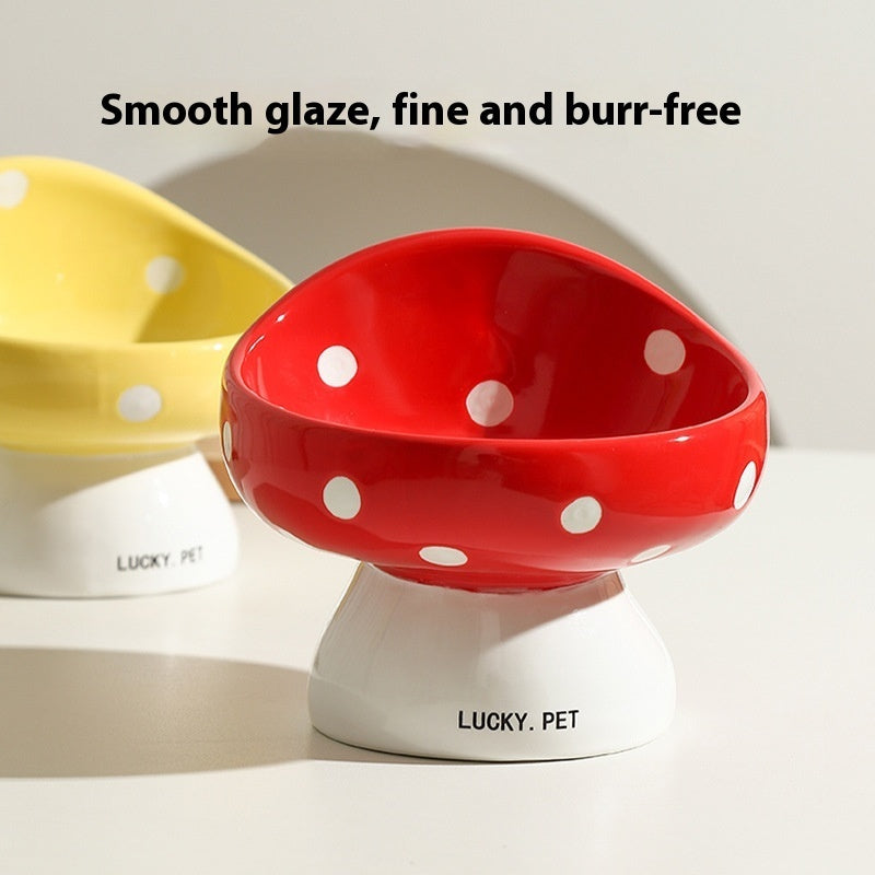 Cat Bowl Ceramic Oblique Mouth Protection Cervical Spine Drinking Bowl Grain