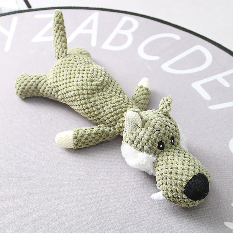 Plush Cartoon Puppy Dog Toy Pet Dog Chew Squeak Toys For Small Dogs Teeth Grinding Pet Products Dog Accessories