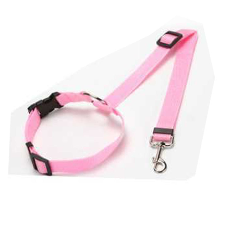 Solid Two-in-one Pet Car Seat Belt Lead Leash BackSeat Safety Belt Adjustable Harness For Kitten Dogs Collar Pet Accessories